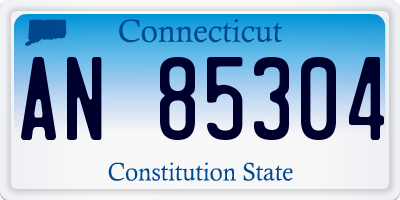 CT license plate AN85304