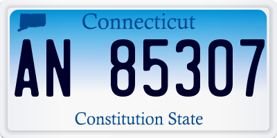 CT license plate AN85307