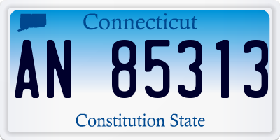 CT license plate AN85313
