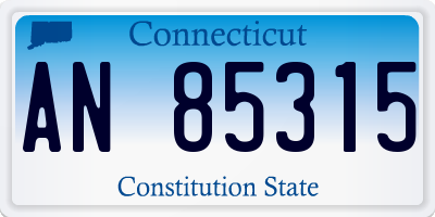 CT license plate AN85315