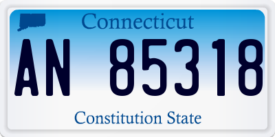 CT license plate AN85318