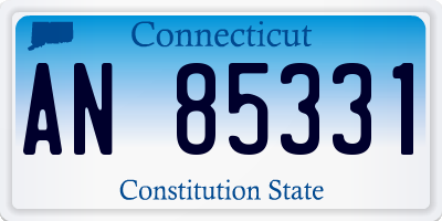 CT license plate AN85331