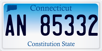 CT license plate AN85332