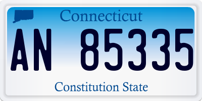 CT license plate AN85335