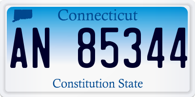 CT license plate AN85344