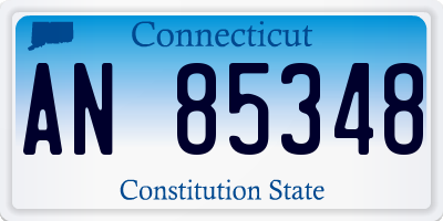 CT license plate AN85348