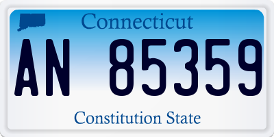 CT license plate AN85359