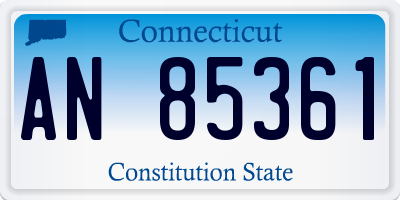 CT license plate AN85361