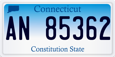 CT license plate AN85362