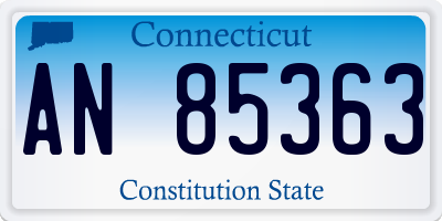 CT license plate AN85363
