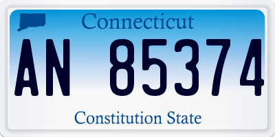 CT license plate AN85374