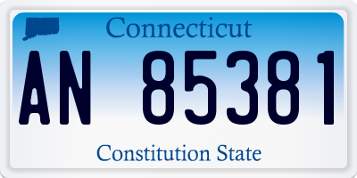 CT license plate AN85381