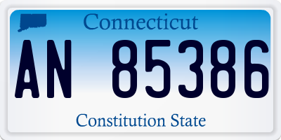 CT license plate AN85386