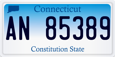 CT license plate AN85389
