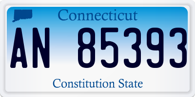 CT license plate AN85393