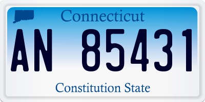 CT license plate AN85431