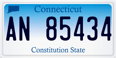 CT license plate AN85434