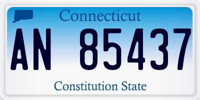 CT license plate AN85437