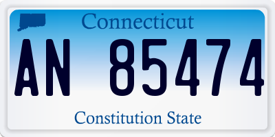 CT license plate AN85474