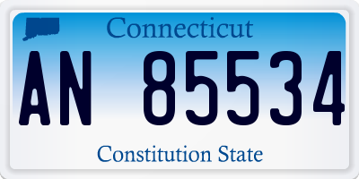 CT license plate AN85534