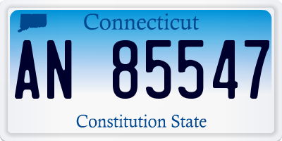 CT license plate AN85547