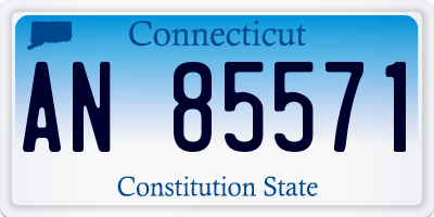 CT license plate AN85571