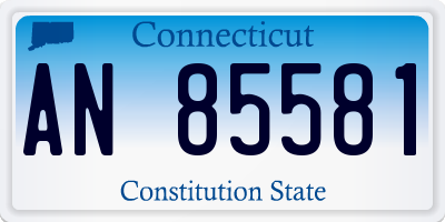 CT license plate AN85581