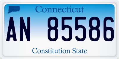 CT license plate AN85586
