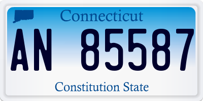 CT license plate AN85587