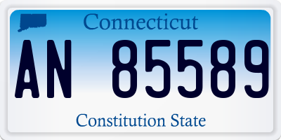 CT license plate AN85589