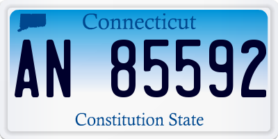 CT license plate AN85592