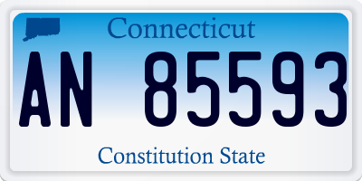 CT license plate AN85593