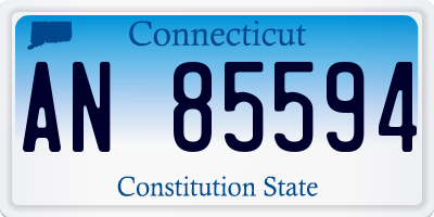 CT license plate AN85594