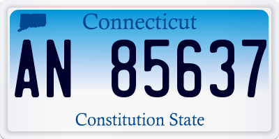 CT license plate AN85637