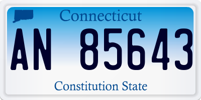 CT license plate AN85643