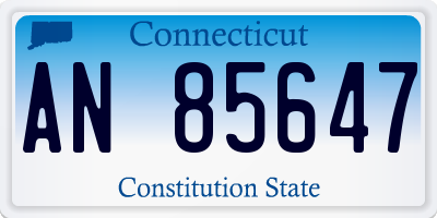 CT license plate AN85647