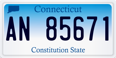 CT license plate AN85671