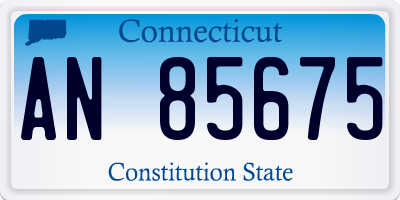CT license plate AN85675