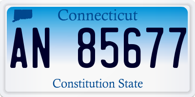CT license plate AN85677