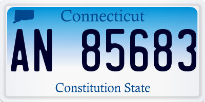 CT license plate AN85683