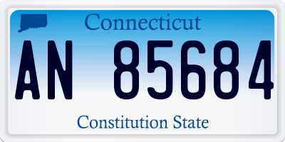 CT license plate AN85684