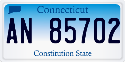 CT license plate AN85702