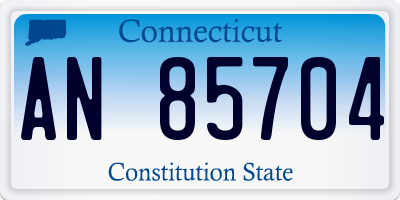 CT license plate AN85704