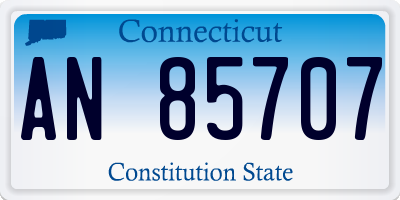 CT license plate AN85707