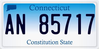 CT license plate AN85717