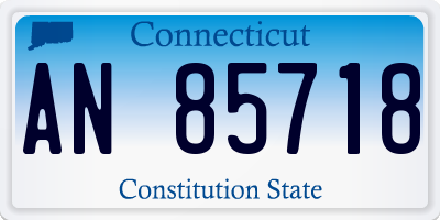 CT license plate AN85718