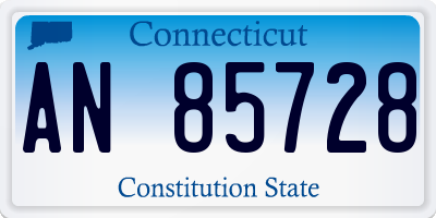 CT license plate AN85728
