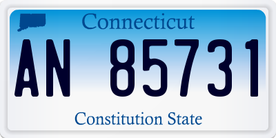CT license plate AN85731