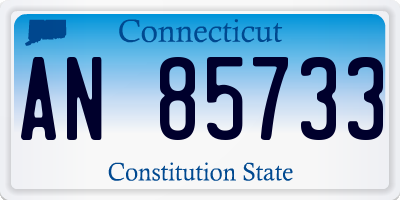 CT license plate AN85733
