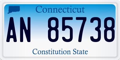 CT license plate AN85738